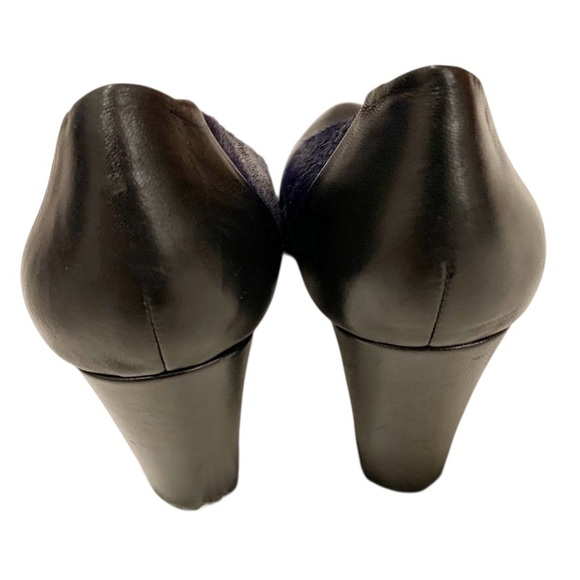PAUL SMITH Black & Blue Hide Leather Pumps 40 ITA - Picture 5 of 7